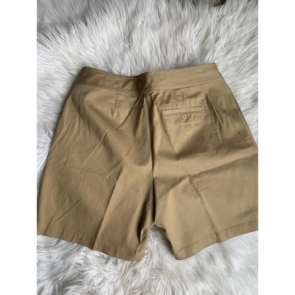 Lauren by Ralph Lauren hi rise khaki shorts with gold rope toggle belt - Picture 4 of 4